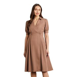 Premium Women's Fit & Flare Wrap Dress