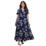 Women's Dress | Flare Straight, Maxi Gown | Ankle Length | Short Sleeves