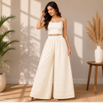 Women's Premium Palazzo Pants | Wide Leg Flared Fit