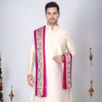 Men's Dhoti Kurta Set with Stole | Sherwani Style Readymade Dhoti for Men