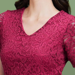 Women White Self Design Bodycon Lace Knee-Length